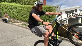 Worlds Steepest street wheelie!!