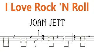 Joan Jett & The Blackhearts - I Love Rock 'N Roll / Guitar Tab+BackingTrack