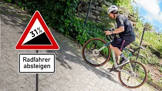 Deutschland's steilste Straße (31%) mit dem Fahrrad bezwingen!