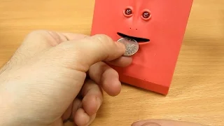 Face bank, Savings Box with funny face eats coins