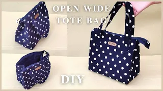 Open Wide Tote Bag Tutorial | Tutorial on Making a Tote Bag from Cloth