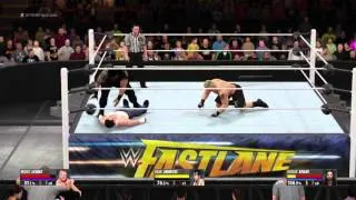 WWE 2K16 (FastLane 2016 Lesnar Vs Reigns Vs Ambrose Winner faces Triple H at WM 32)