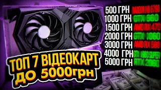 ТОП 7 ВІДЕОКАРТ до 5000 ГРИВЕНЬ. КРАЩЕ НЕ ЗНАЙТИ!