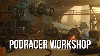 Podracer Workshop | Star Wars Ambience | Relaxing Workshop Atmosphere & Winds