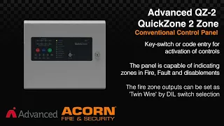 Advanced QZ-2 QuickZone 2 Zone Conventional Control Panel