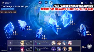 New 1.2 Memory of Xianzhou Stage 1-6 Full 18 Star Speed Run - Free Yukong & New Monster