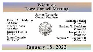 Winthrop Town Council Meeting of January 18, 2022