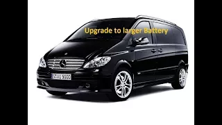 Mercedes W639 Vito van Viano remove battery upgrade change battery