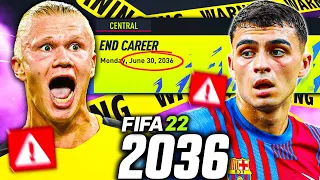 THE END OF FIFA 22 CAREER MODE in 2036…What happens? FIFA 22 Experiment