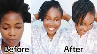 I tried  the  viral hack to big  volume  mini  twists on my 4c natural hair  wow I loved the results