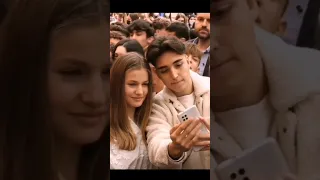 The moment when Princess Leonor was with a boy