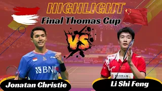 Badminton Thomas Cup Final | Jonatan Christie (Indonesia) vs Li Shi Feng (China)