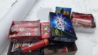 EXPERIMENT: Box of fireworks under the snow