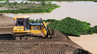 Better Start Clearing Land Large Capacity Bulldozer Pushing Sand Best Sand Filling Up