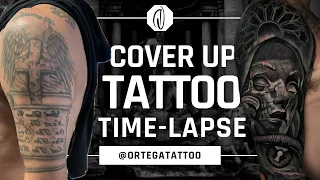 COVER UP TATTOO TIME-LAPSE #102 | TWO DAYS ON THE ROW
