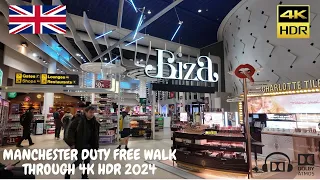 Exploring Manchester Airport Terminal 1: Duty-Free Delights! 4K HDR 2024 WALK THROUGH