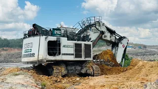 Excavator Mining Work || Big Liebherr R9350 ~ megamining