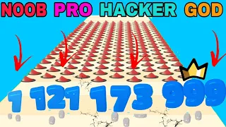 NOOB VS PRO VS HACKER VS GOD - NumberRun All levels |@playgame24dia56