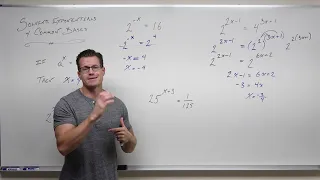 Solving Exponential Equations with Common Bases (Precalculus - College Algebra 54)