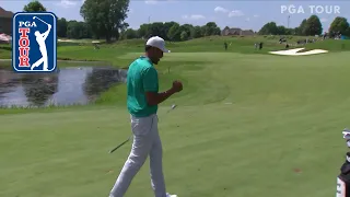 Tony Finau’s 81-yard eagle hole out at 3M Open