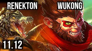 RENEKTON vs WUKONG (TOP) | 5.3M mastery, 800+ games, 7/1/1 | KR Master | v11.12