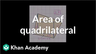 How to find the area of a strange quadrilateral on a grid | Geometry | 6th grade | Khan Academy