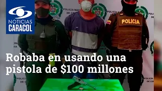 Ladrón robaba en Cartagena usando una pistola de $100 millones