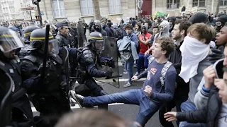 Столкновения в Париже: студенты против реформы трудового законодательства