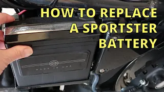 How to install a battery in a Harley Sportster