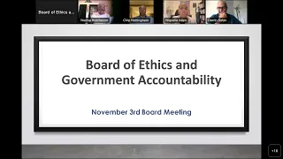 BEGA November 3rd 2022 Board Meeting