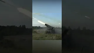 BM-27 Uragan. 220mm multiple rocket launcher.