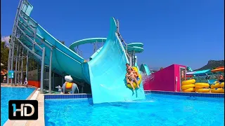 Dolusu Aquapark | Dev Huni Su Kaydırağından Komik Düşme Anları | Antalya