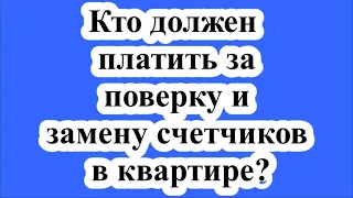 Кто должен платить за поверку и замену счетчиков в квартире?