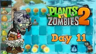 Plants vs Zombies 2 | Frostbite Caves Day 11 | Walkthrough