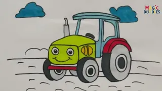 How to Draw a TRACTOR  Easy Drawing Tutorial || Step-by-Step Guide to Drawing a Cute TRACTOR