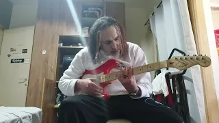 fender stratocaster. music only, no effects, just overdrive, music by Leo Roar Fischer