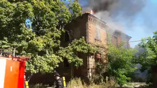 Пожежа будівлі на Ковалівці у Кропивницькому