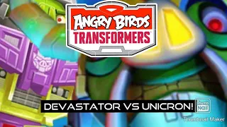 Angry birds Transformers Devastator vs Unicron