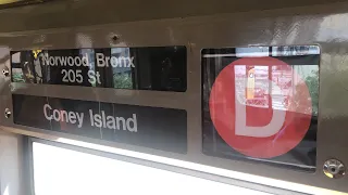 The 6 Avenue Line: R68 D Train Ride from Coney Island-Stillwell Avenue to Norwood-205th Street 2
