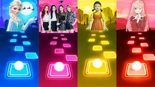 FROZEN Let It Go vs BLACKPINK How You Like That vs Squid Game vs 2 Phut Hon - Tiles Hop EDM Rush