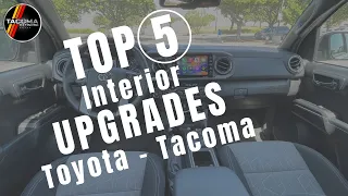 Top 5 Best INTERIOR Upgrades / Mods | 2023 |  3rd Gen Toyota Tacoma - Easy Install!