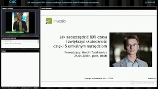 Jak zaoszczędzić 80% czasu i zwiększyć skuteczność - Webinarium Investio dla CMC Markets