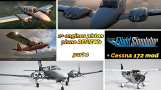 MSFS2020 • тестируем 4 двухмоторных самолёта и Cessna 172 без Garmin 1000  • type L2P • part 2