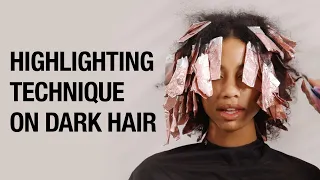 High-Contrast Highlights on Dark Hair | Curly Hair Foiling Tutorial | Kenra Color