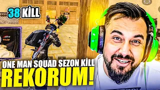 38 KILLS ONE MAN SQUAD SEZON KILL REKORUM !! PUBG MOBILE