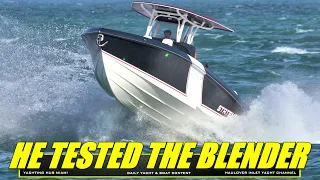 WHAT A STATEMENT! HE TESTED THE BOAT AGAINST THE FAMOUS BLENDER! HAULOVER INLET WILL ALWAYS WIN!