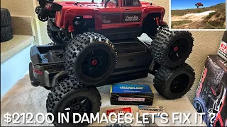 Arrmas RC took A Beating Let Get It Fixed And solve these issues