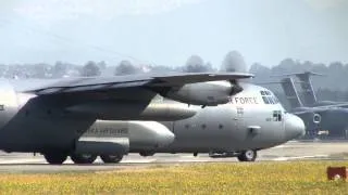 2 USAF C-130s takeoff at YXX - Abbotsford