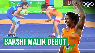 🇮🇳 Sakshi Malik's first Olympic Wrestling Bout! 🤼‍♀️