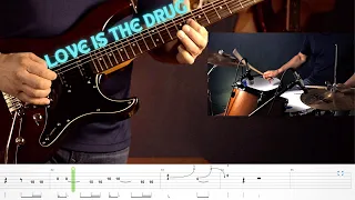 Roxy Music - Love is the Drug Guitar / Drum Cover w/ Tab